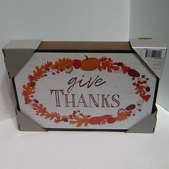 Other - New Fall Reversible Box Sign (Give Thanks)